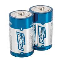 Powermaster Super-Alkali-Batterien, Typ D, LR20, 2er pack