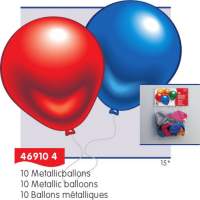 10 metallic balloons 90/100cm, 1 self-service bag