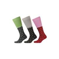 Damen Socken Kniestrümpfe farbig mit Muster, ohne Gummi (Socks)