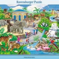 Ravensburger Rahmenpuzzle Besuch im Zoo 45 Teile