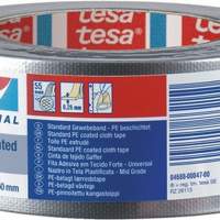 Tissue adhesive tape 4688 length 50m width 50mm silver PE-coated tesa, 18 pieces