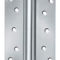 Spiral spring door hinge, model M, size 9, length 150mm, bright steel, one-way action
