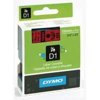 DYMO tape cassette D1 S0720870 19mmx7m black on red