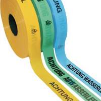 Route warning tape, roll width 40mm, imprint Attention, high-voltage cable, 250m