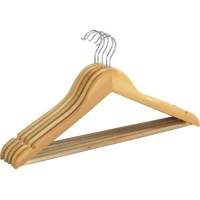 WENKO clothes hanger wood, brown, 5 pcs