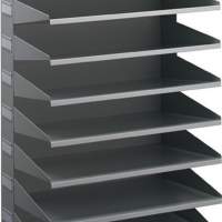 Sorting station 8 compartments DIN A4 metal H540xW360xD250mm grey