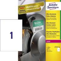Avery Zweckform label 210x297mm white 40 pieces/pack.
