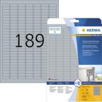 HERMA label nameplate 25x10mm silver 4,725 pcs./pack.