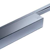 Slide rail door closer TS 93 G Basic, opposite hinge side, silver, EN 2-5