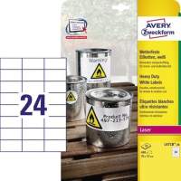 Avery Zweckform label 70x37mm white 480 pieces/pack.