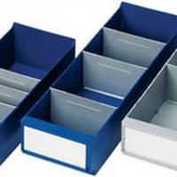Shelf storage box gray L.400xW.160xH.100mm, 15 pieces