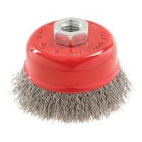 Silverline pressed stainless steel cup brush, 75mm