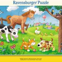 Ravensburger Rahmenpuzzle Knuffige Tierfreunde 15 Teile