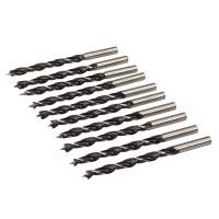 Wood twist drill with center point, 6mm, pack of 10
