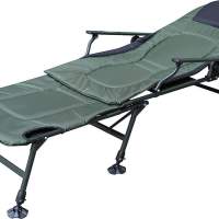 Krzesło wędkarskie CarpOn Leżak z podnóżkiem 270013 Oparcie regulowane w zakresie od 90° do 175°